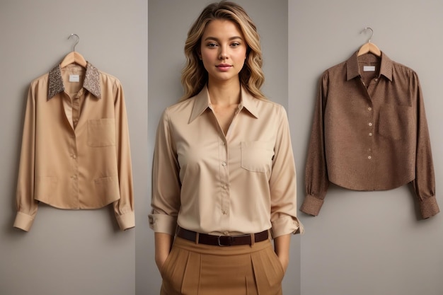 Photo portrait of a working women in shirt and trouser