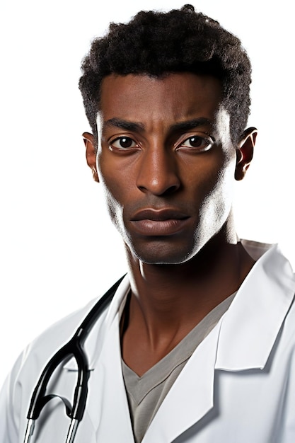 Portrait of young african american doctor with stethoscope