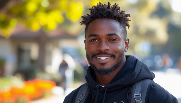 Portrait of a young african american guy