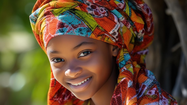 Photo portrait of a young african girl