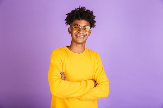 Portrait of a young afro american man