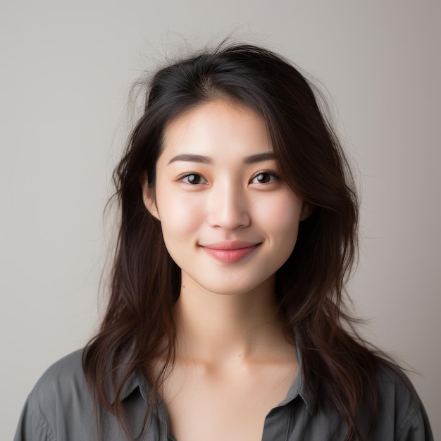 Portrait of a young Asian woman possibly for beauty or fashion industry