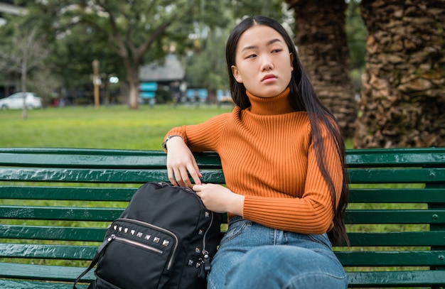 Portrait of young Asian woman