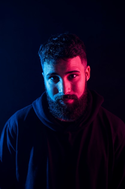 Premium Photo | Portrait of a young bearded arab man