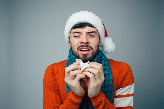 Portrait of a young bearded man