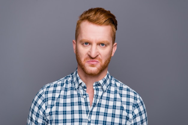 Portrait young bearded man