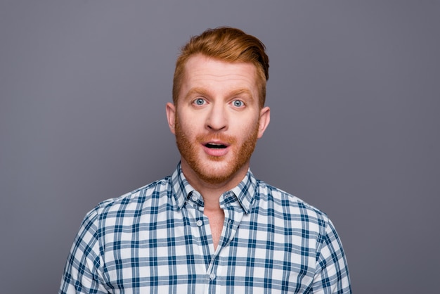 Portrait young bearded man