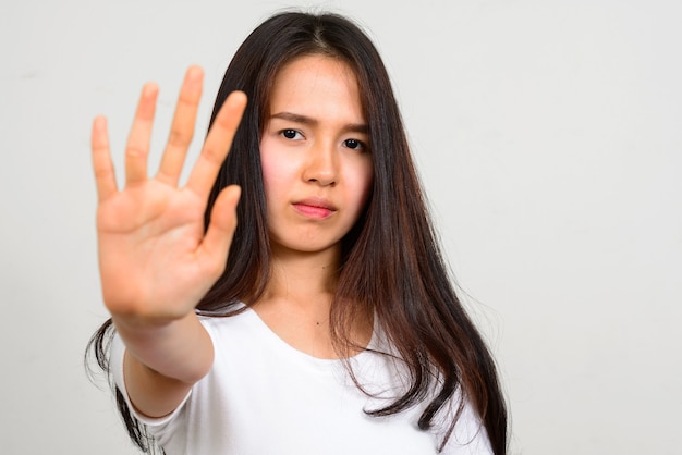 Portrait of young beautiful asian teenage girl