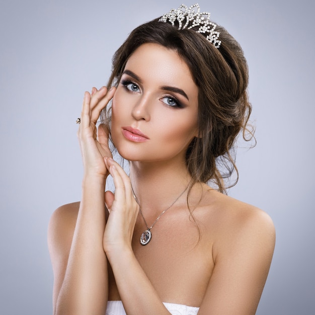 Portrait of young beautiful bride