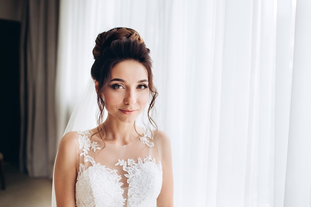 Portrait of a young beautiful bride