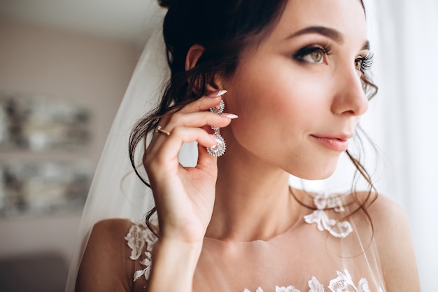 Portrait of a young beautiful bride