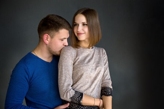 Portrait of a young beautiful couple