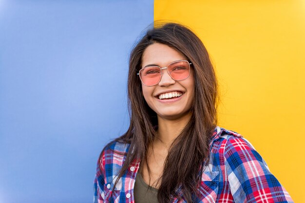 Portrait of young beautiful girl smiling