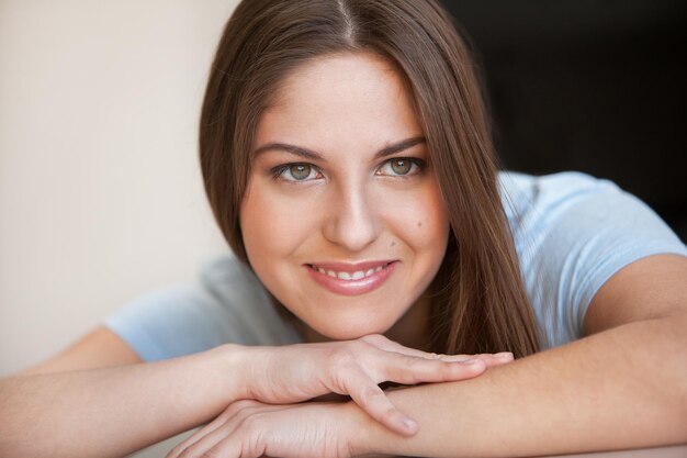 Portrait of young beautiful woman