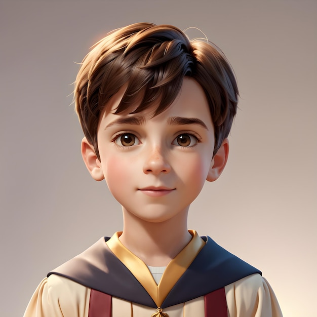 portrait of a young boy in superhero costume