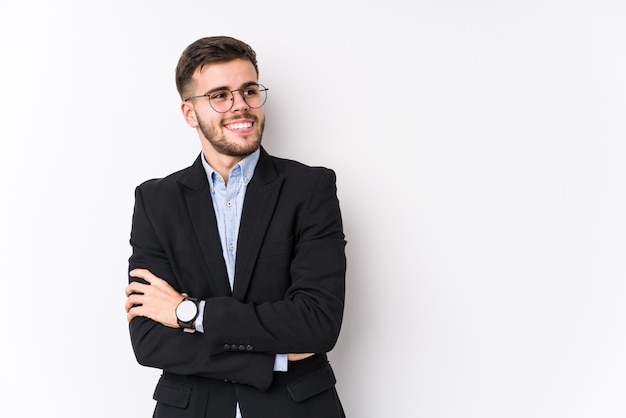 Portrait of young caucasian businessman