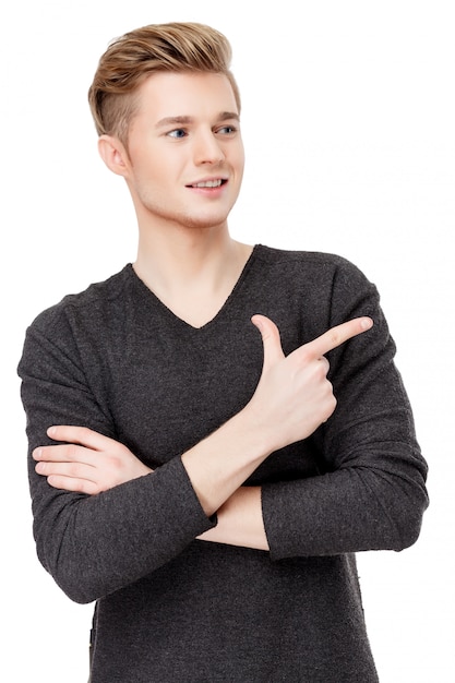 Portrait of young caucasian man