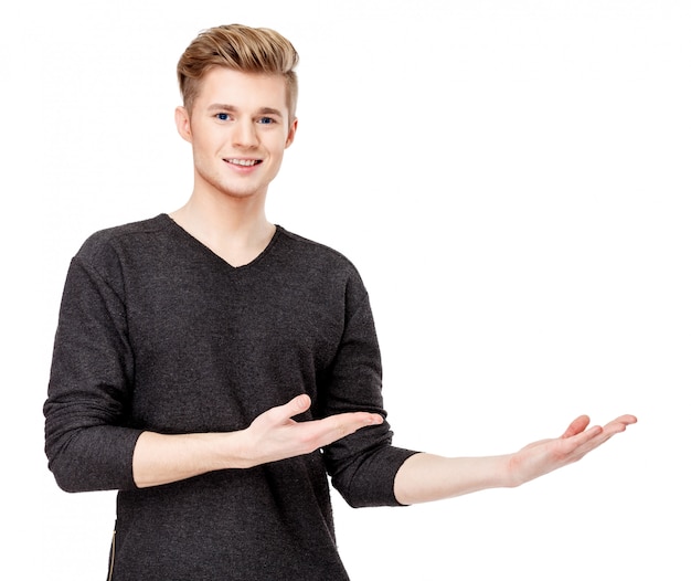 Portrait of young caucasian man