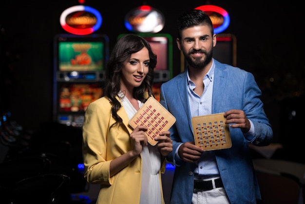 Portrait of a Young Couple in Casino