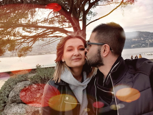 Photo portrait of young couple