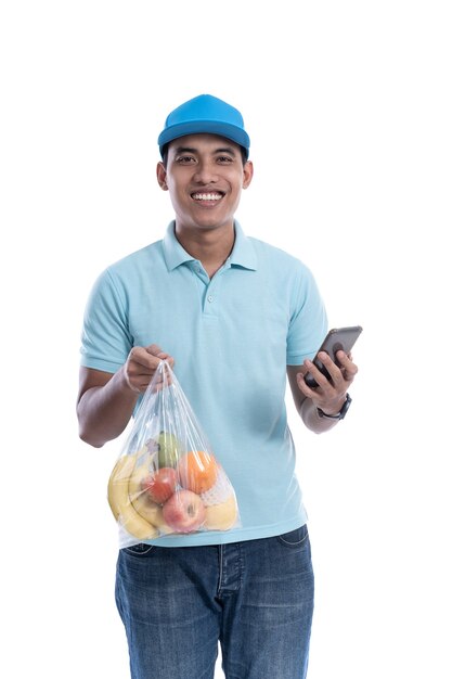 Portrait of a young delivery man