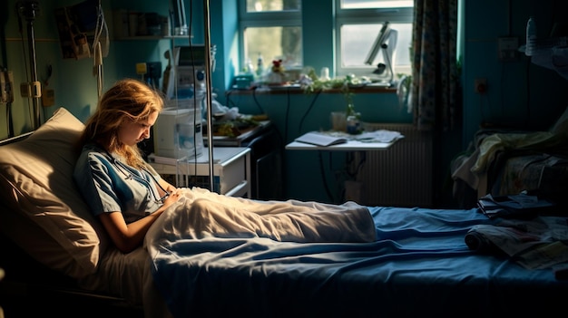 portrait of young doctor in hospital ward