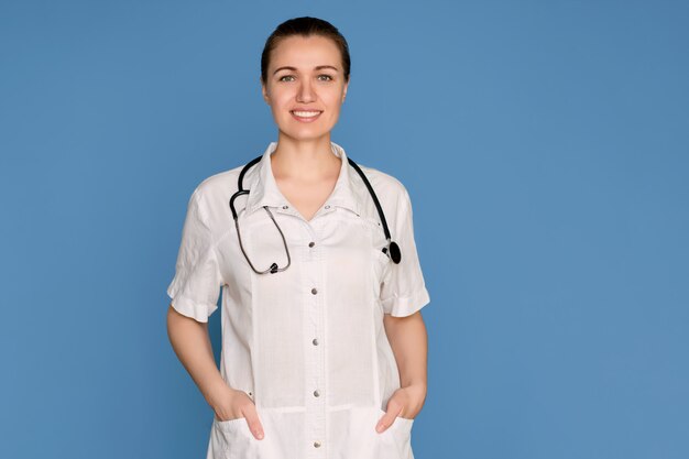 Portrait of a young female doctor with stethoscope