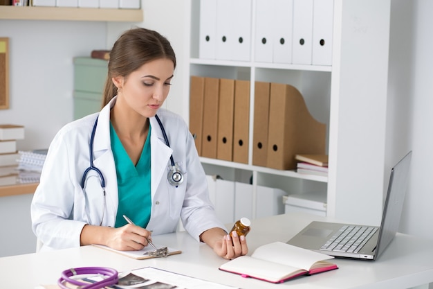 portrait of young female doctor