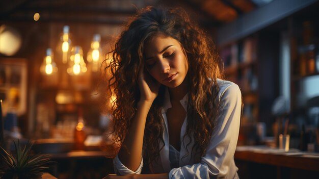 portrait of a young girl in the library