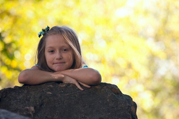 Portrait of young girl at the park