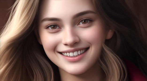 Portrait Of The Young Girl People AI Generative