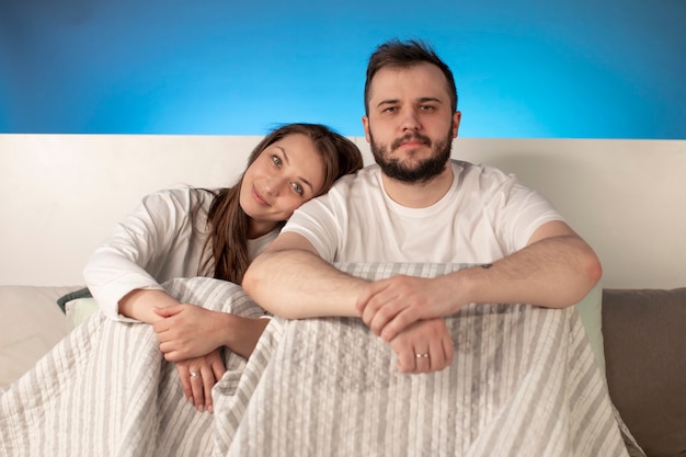 Portrait of young happy couple