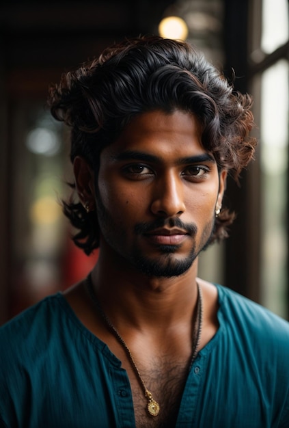 Portrait of young Indian man