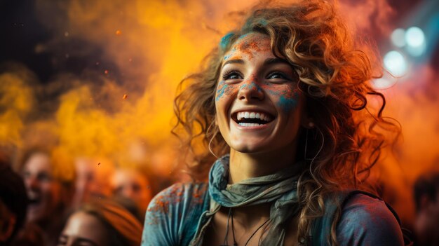 holi color young