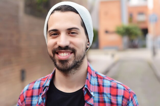 Portrait of a young latin man.