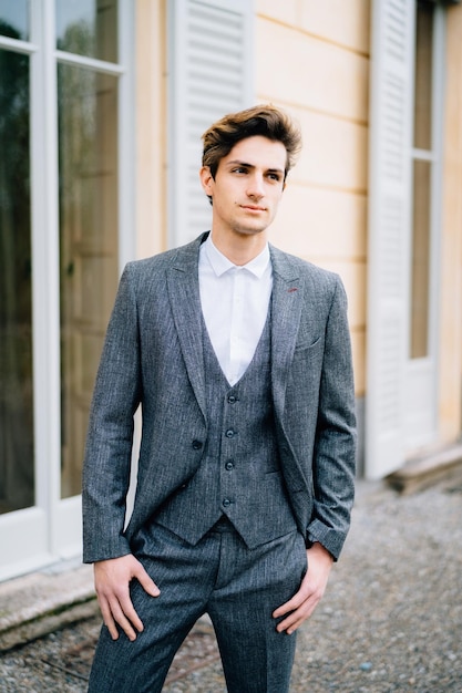 Portrait of young man standing outdoors