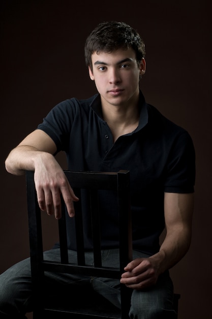 Portrait of a young man in studio