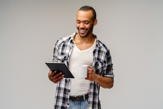 Portrait of a young man wearing a casual shirt