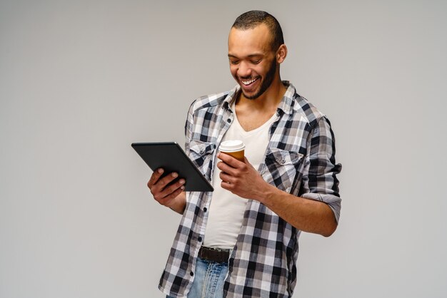 Portrait of a young man wearing a casual shirt