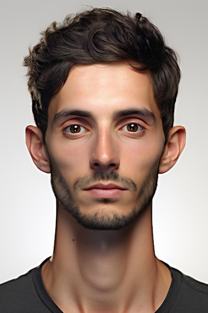 Portrait of a young man with a beard Studio shot