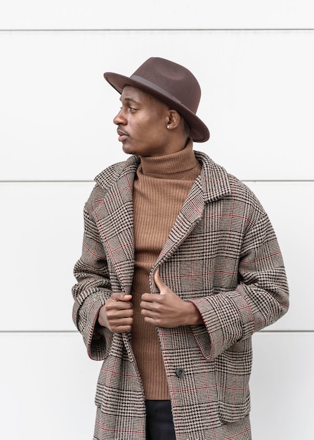 Portrait young man with hat