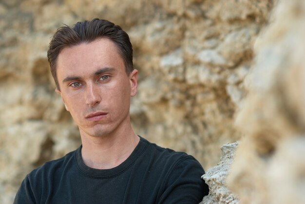 Portrait of young man with soft background