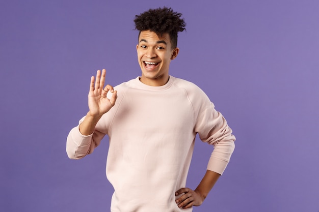 Portrait of a young man with a sweatshirt