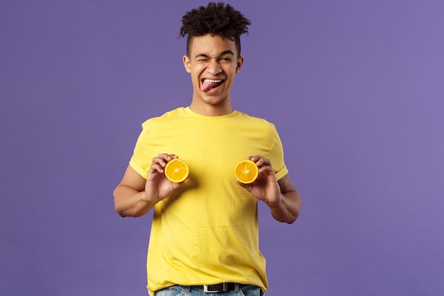 Portrait of a young man with a t-shirt