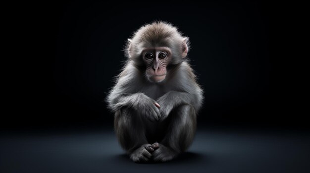 Portrait of a young monkey