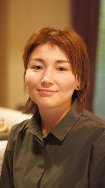 Portrait of young smiling asian woman