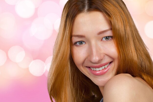 Portrait Of Young Smiling Beautiful Woman