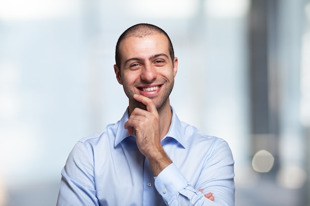 Portrait of a young smiling businessman