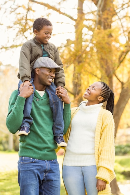 Portrait of a young smiling family