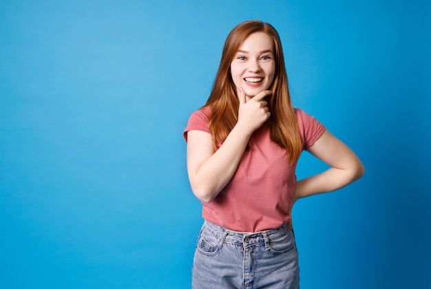 Portrait of young smiling woman